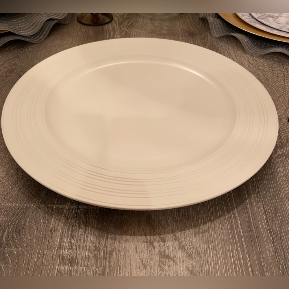 Set of 2 Kate Spade Fair Harbor Collection White Truffle Plates